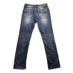 BKE Jeans Womens 25 Blue Sabrina 24 Inch Crop Denim Mid Rise Bootcut Stretch